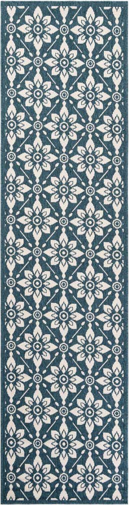 2' 7 x 10' Easy-Clean Trellis Indoor / Outdoor Runner Rug