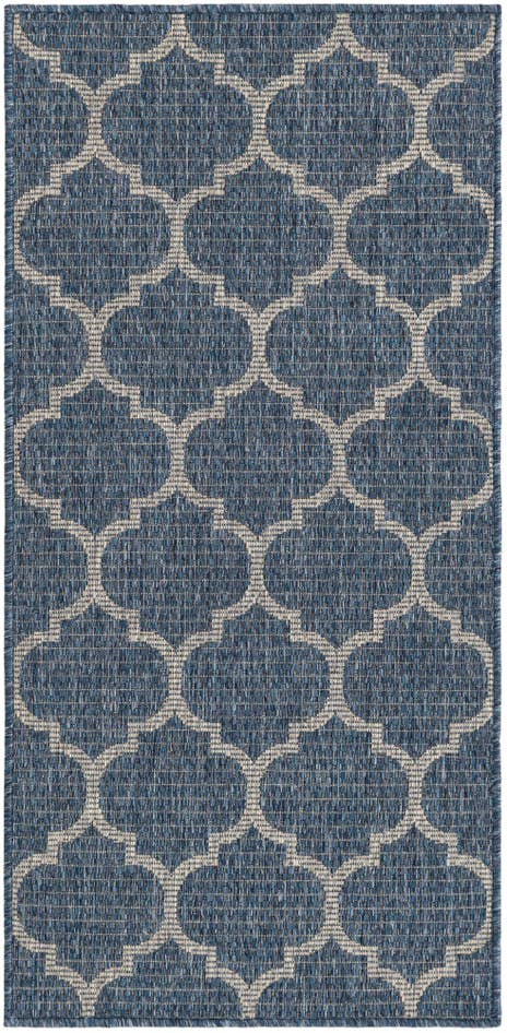 Detail image of 2' x 4' Easy-Clean Trellis Indoor / Outdoor Runner Rug