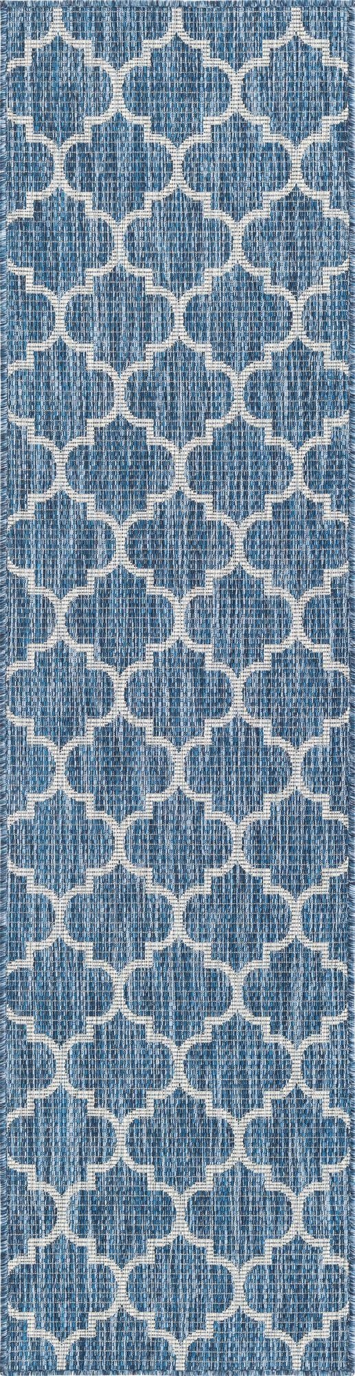 2' x 8'  Washable Trellis Indoor / Outdoor Runner Rug