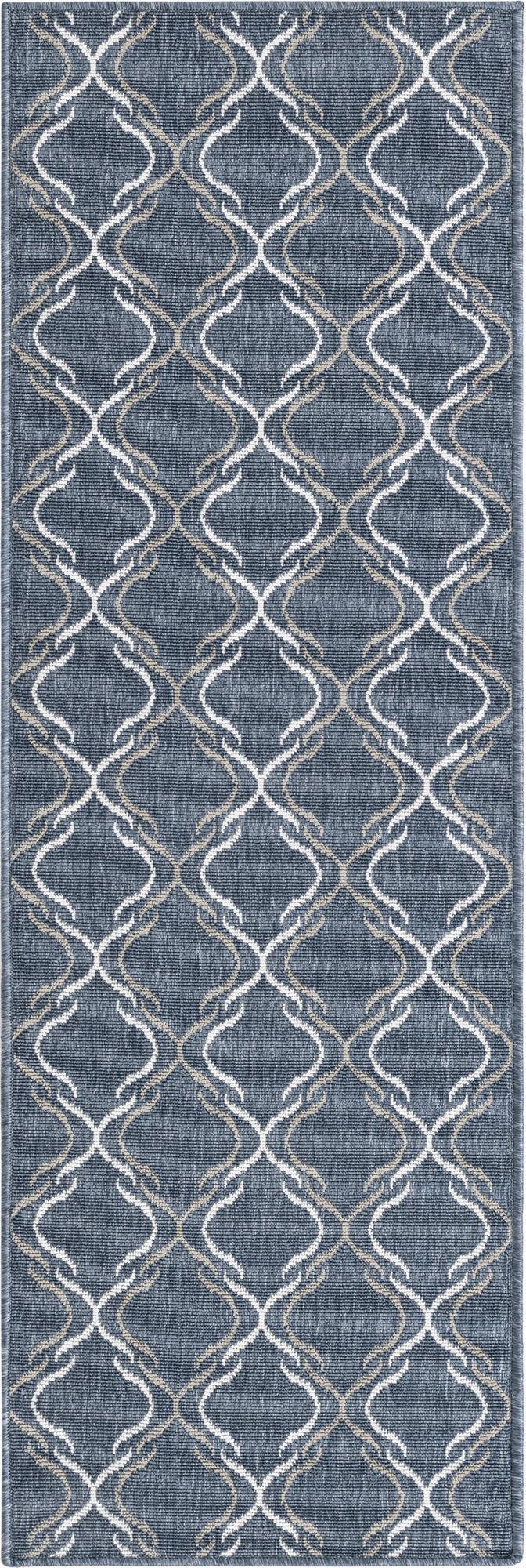 2' x 6'  Washable Trellis Indoor / Outdoor Runner Rug