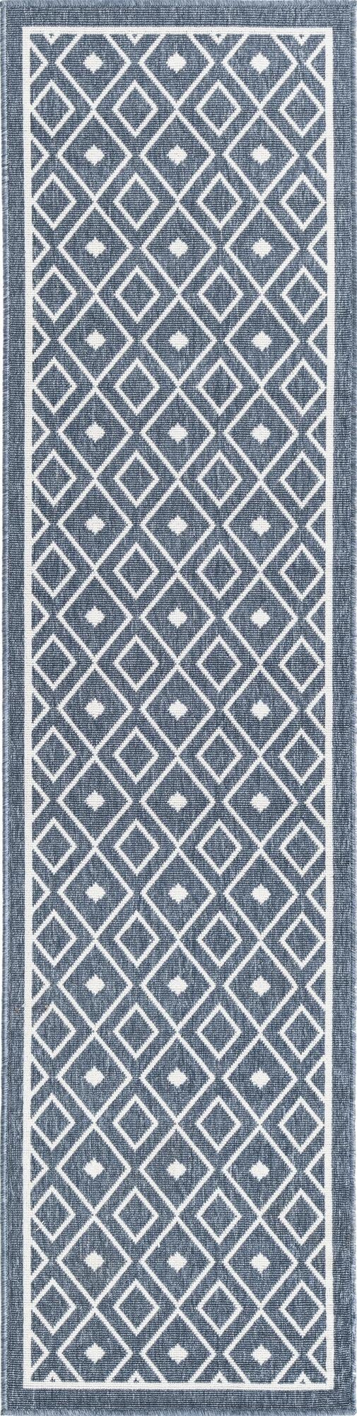 2' x 8'  Washable Trellis Indoor / Outdoor Runner Rug