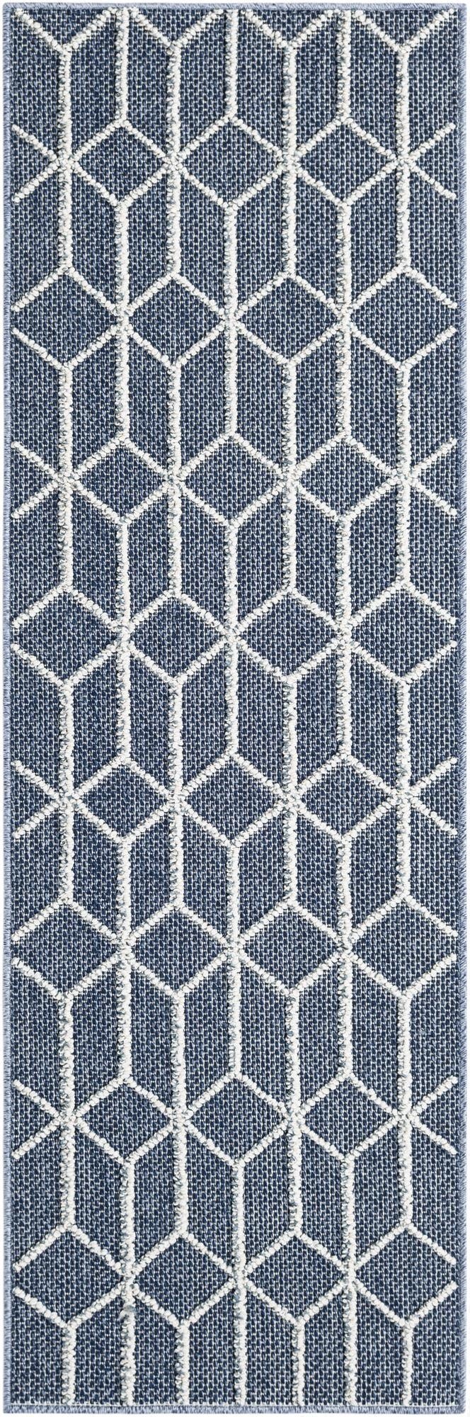 2' x 6' 1  Washable Trellis Indoor / Outdoor Runner Rug
