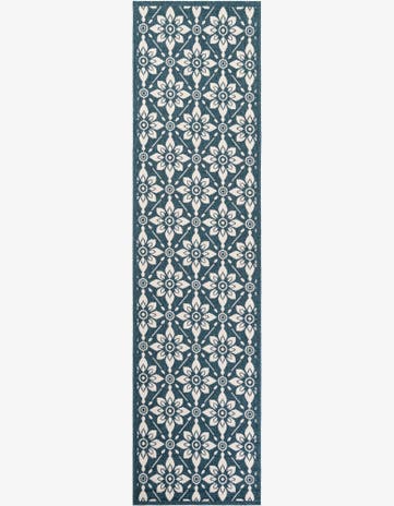 2' 7 x 10' Easy-Clean Trellis Indoor / Outdoor Runner Rug