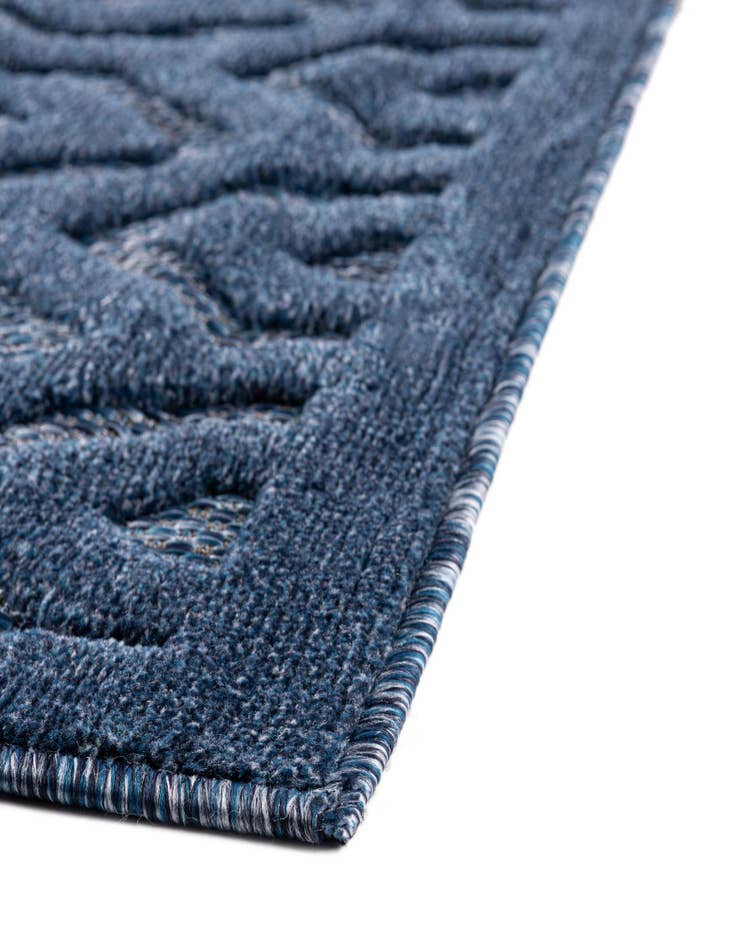 Detail image of 2' x 6'  Washable Trellis Textured Indoor / Outdoor Runner Rug