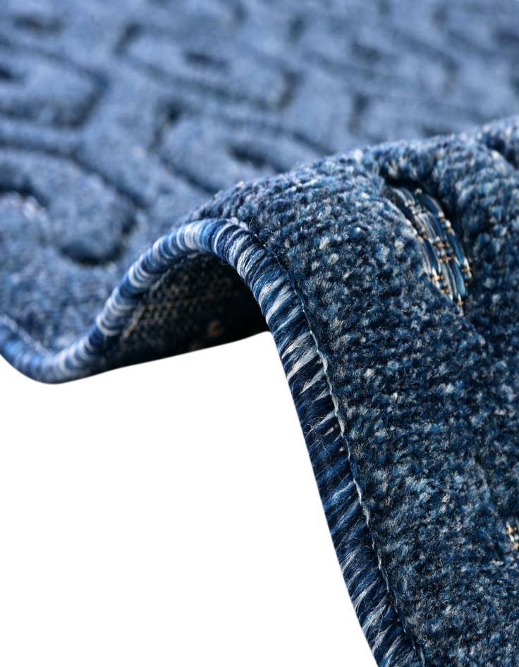 Detail image of 2' x 6'  Washable Trellis Textured Indoor / Outdoor Runner Rug