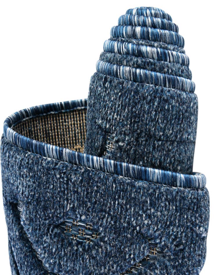 Detail image of 2' x 6'  Washable Trellis Textured Indoor / Outdoor Runner Rug