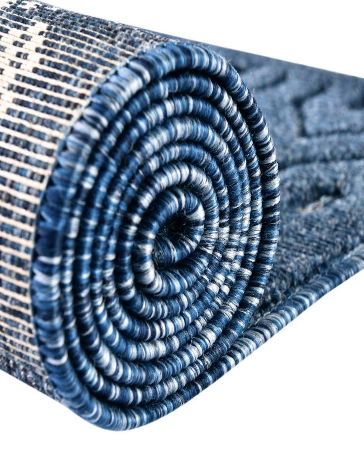 Detail image of 2' x 6'  Washable Trellis Textured Indoor / Outdoor Runner Rug