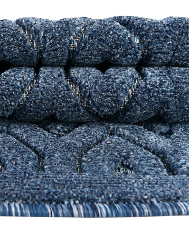 Detail image of 2' x 6'  Washable Trellis Textured Indoor / Outdoor Runner Rug