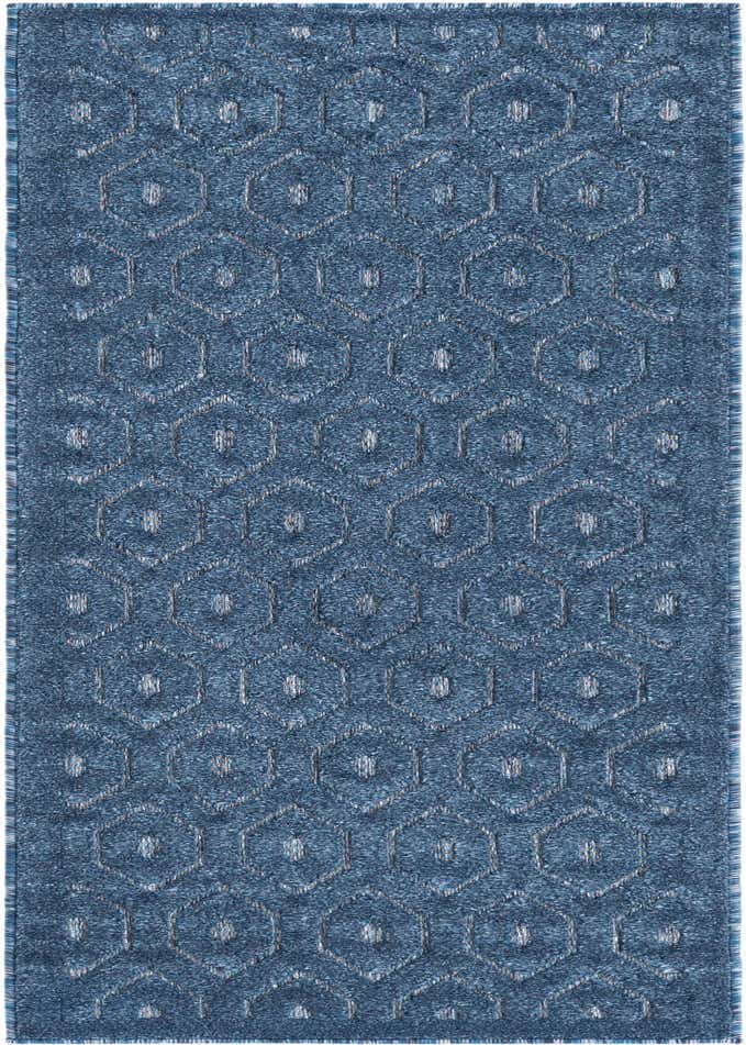 2' x 6' Easy-Clean Trellis Textured Indoor / Outdoor Runner Rug
