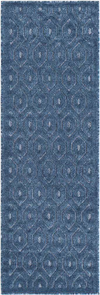 2' x 6' Easy-Clean Trellis Textured Indoor / Outdoor Runner Rug