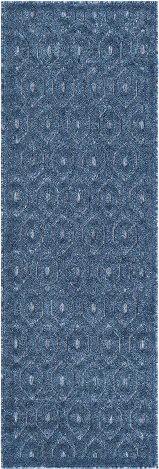 Detail image of 2' x 6' Easy-Clean Trellis Textured Indoor / Outdoor Runner Rug