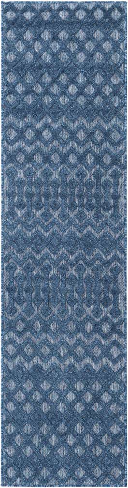2' x 8' Easy-Clean Trellis Textured Indoor / Outdoor Runner Rug
