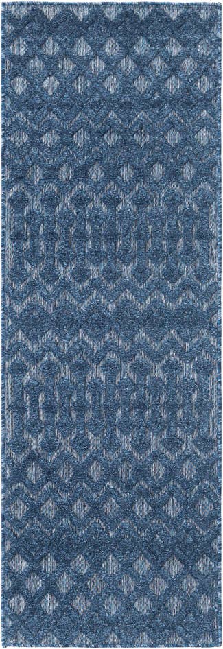 Detail image of 2' x 6' Easy-Clean Trellis Textured Indoor / Outdoor Runner Rug