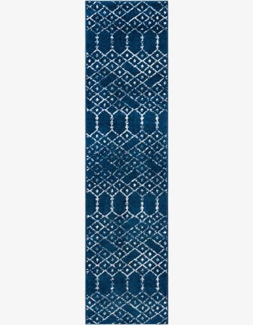 Navy Blue Paxon Trellis Runner Rug
