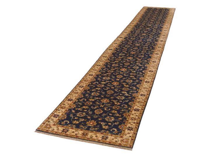 2' 10 x 17' 9 Hand Knotted Pershawar Ziegler Runner Rug
