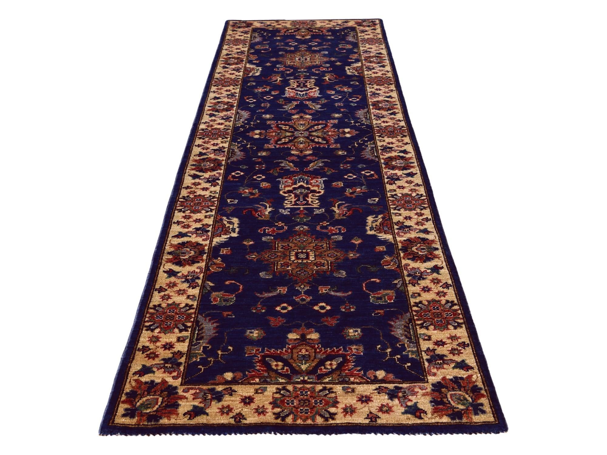 2' 7 x 9' 5 Hand Knotted Peshawar Ziegler Runner Rug