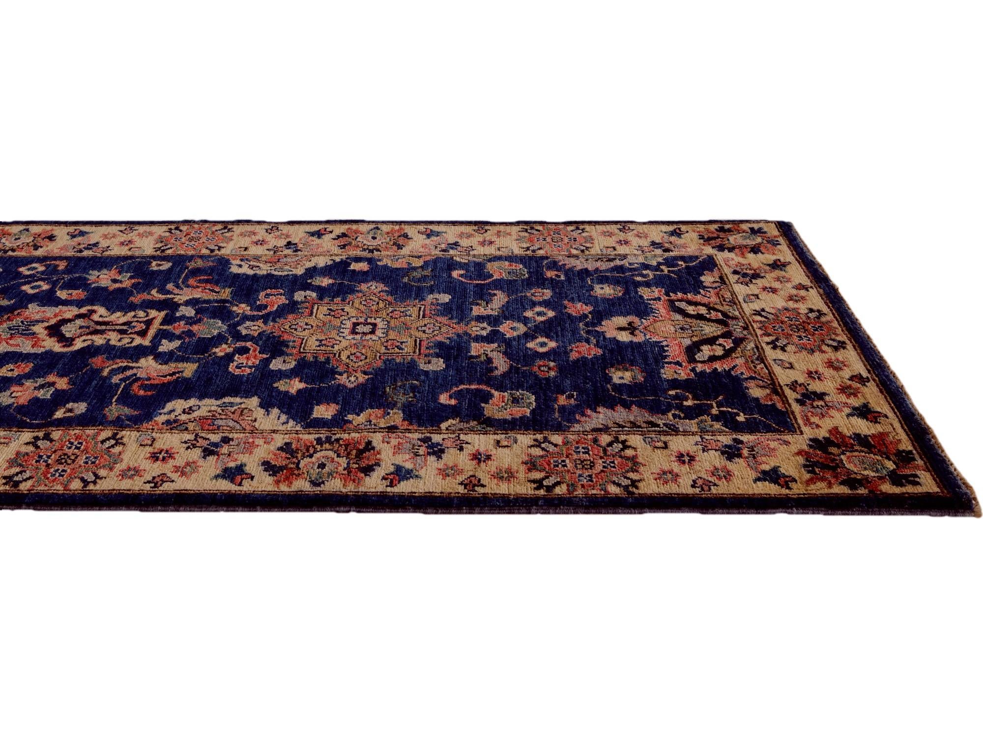 2' 7 x 9' 5 Hand Knotted Peshawar Ziegler Runner Rug
