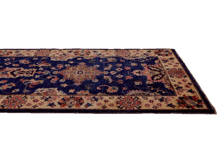 Detail image of 2' 7 x 9' 5 Hand Knotted Peshawar Ziegler Runner Rug