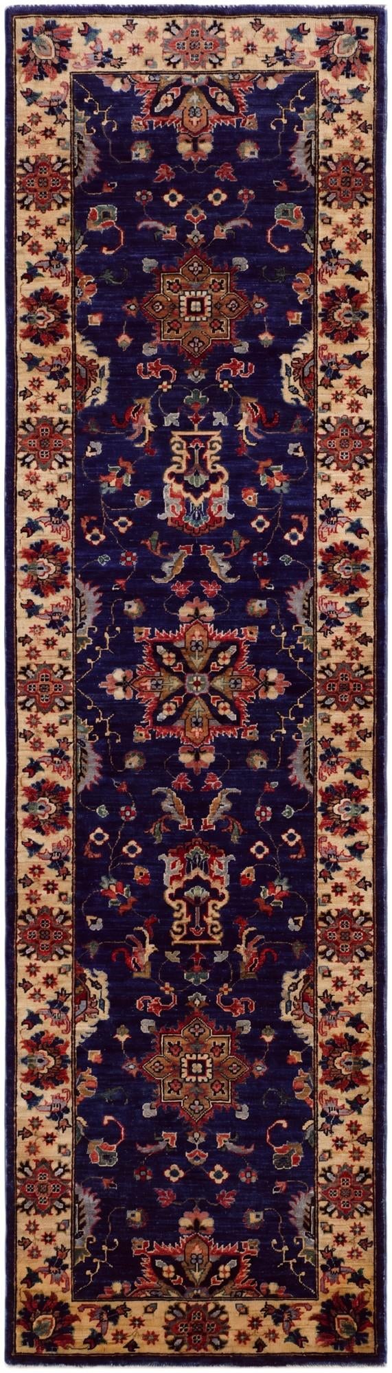 2' 7 x 9' 5 Hand Knotted Peshawar Ziegler Runner Rug