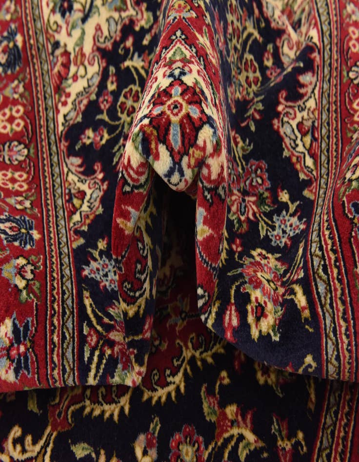 Detail image of 2' 7 x 16' 2  Hand Knotted Qom Persian Wool Runner Rug