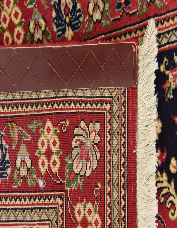 Detail image of 2' 7 x 16' 2  Hand Knotted Qom Persian Wool Runner Rug