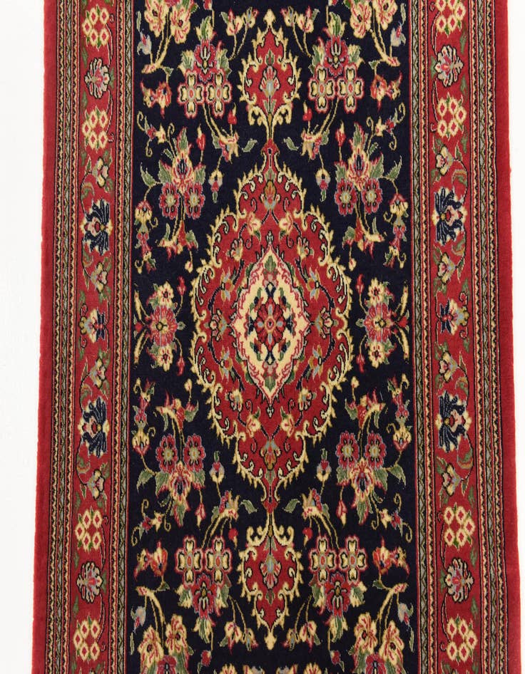 Detail image of 2' 7 x 16' 2  Hand Knotted Qom Persian Wool Runner Rug