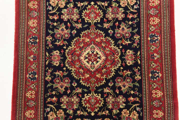2' 7 x 16' 2 Hand Knotted Qom Persian Wool Runner Rug