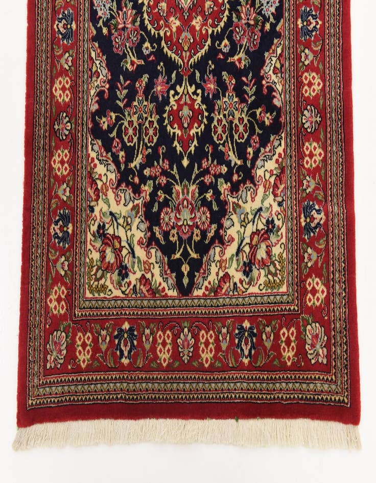 Detail image of 2' 7 x 16' 2  Hand Knotted Qom Persian Wool Runner Rug