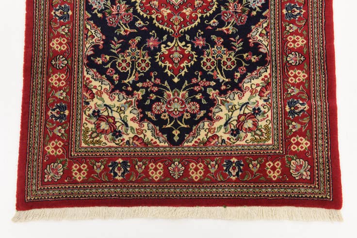 Detail image of 2' 7 x 16' 2 Hand Knotted Qom Persian Wool Runner Rug