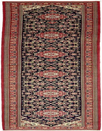 Detail image of 2' 7 x 16' 2 Hand Knotted Qom Persian Wool Runner Rug