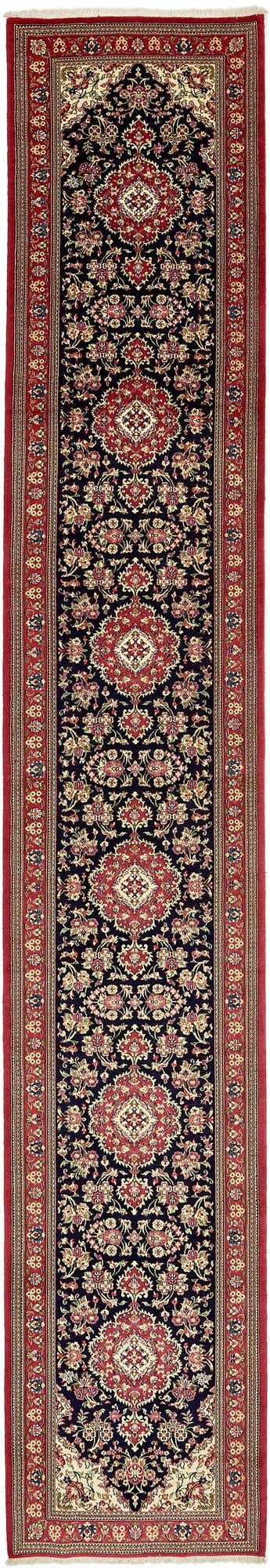2' 7 x 16' 2 Hand Knotted Qom Persian Wool Runner Rug