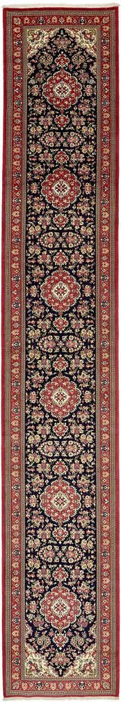 2' 7 x 16' 2 Hand Knotted Qom Persian Wool Runner Rug