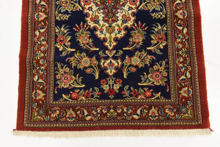 Detail image of 2' 11 x 20' 8 Hand Knotted Qom Persian Runner Rug