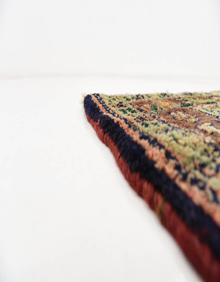 Detail image of 4' 6 x 10' 1  Hand Knotted Sanandaj Persian Wool Runner Rug