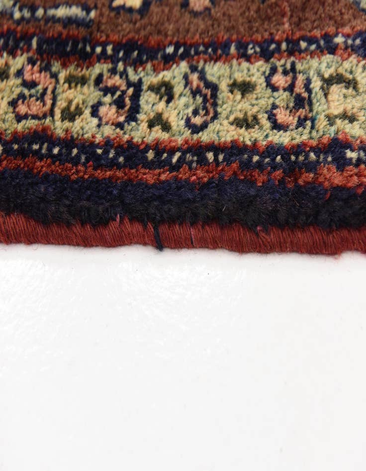 Detail image of 4' 6 x 10' 1  Hand Knotted Sanandaj Persian Wool Runner Rug