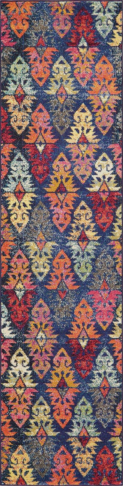 2' 7 x 10' Washable Santa Fe Runner Rug