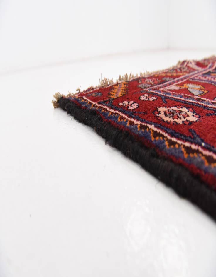 Detail image of 4' 3 x 9' 9  Hand Knotted Saveh Persian Wool Runner Rug