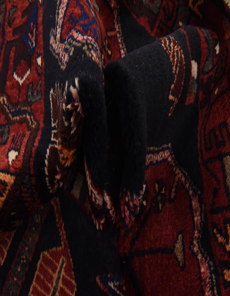 Detail image of 3' 8 x 9' 9 Hand Knotted Saveh Persian Wool Runner Rug