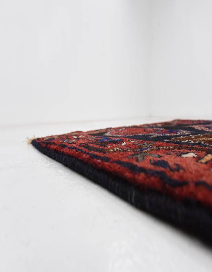 Detail image of 3' 8 x 9' 9 Hand Knotted Saveh Persian Wool Runner Rug