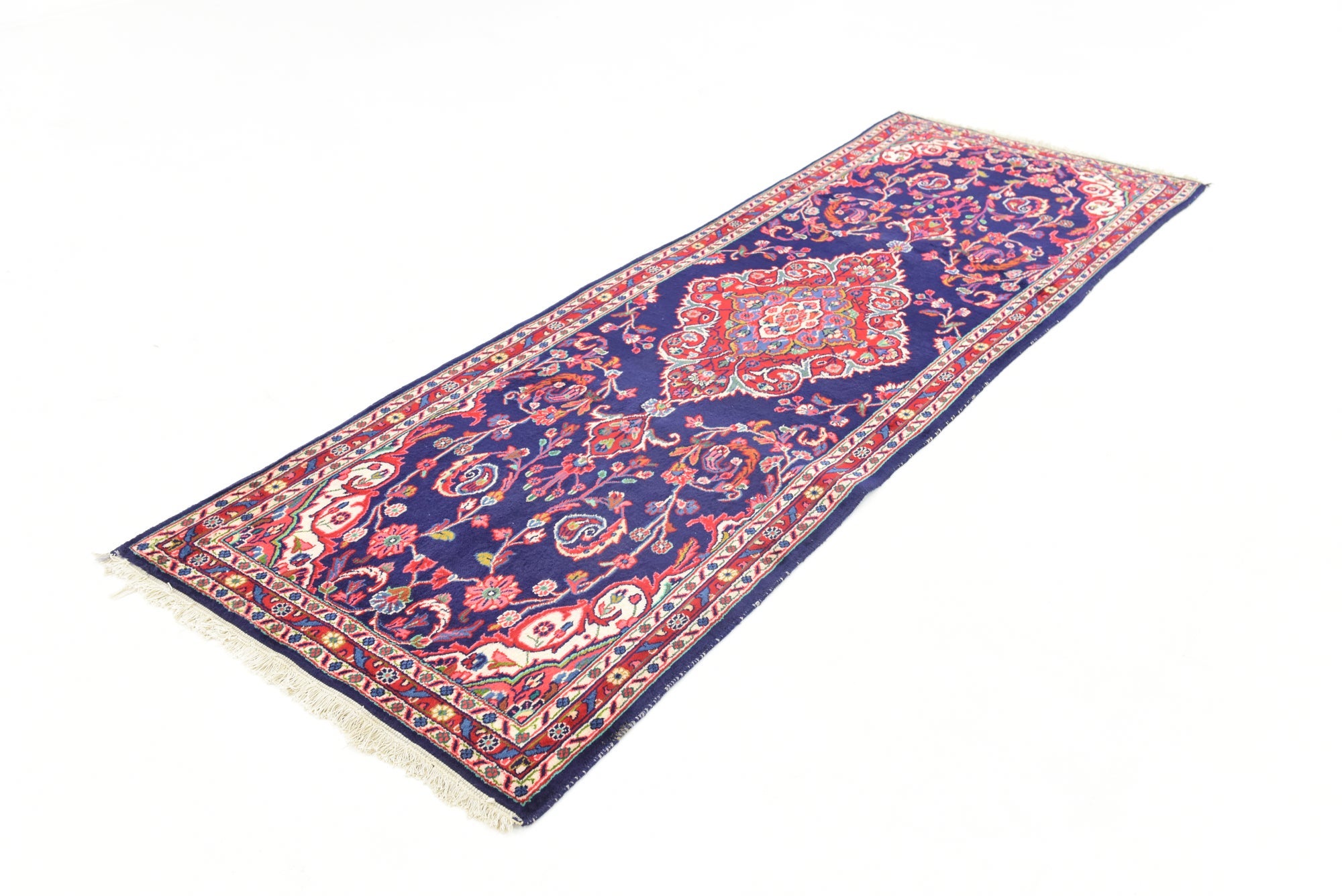 3' 3 x 9' 4 Hand Knotted Shahrbaft Persian Wool Runner Rug