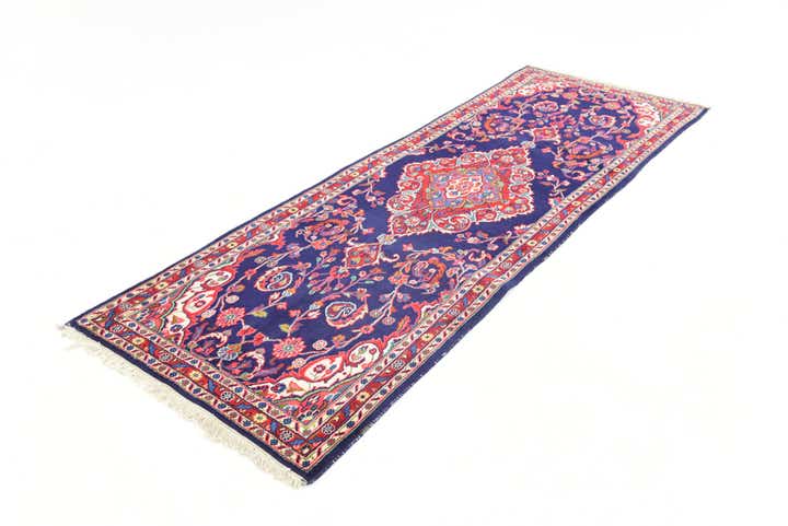 3' 3 x 9' 4 Hand Knotted Shahrbaft Persian Wool Runner Rug