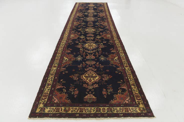 Detail image of 4' x 16' 4 Hand Knotted Shahrbaft Persian Wool Runner Rug