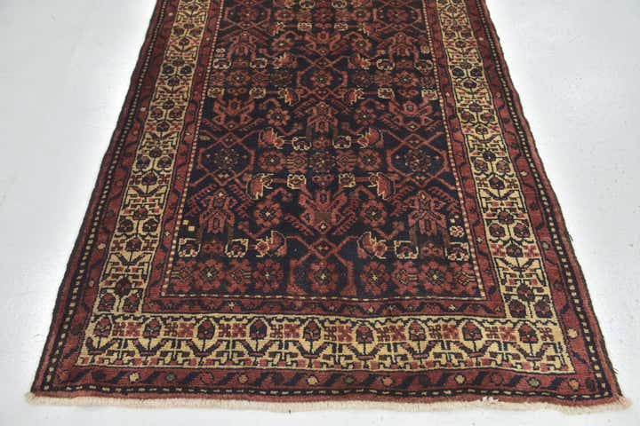 3' 5 x 9' 9 Hand Knotted Shahsavand Persian Wool Runner Rug