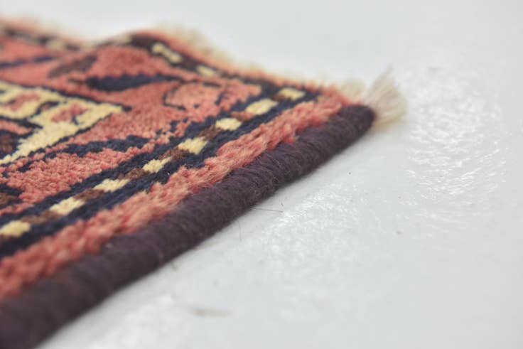 Detail image of 3' 5 x 9' 9 Hand Knotted Shahsavand Persian Wool Runner Rug