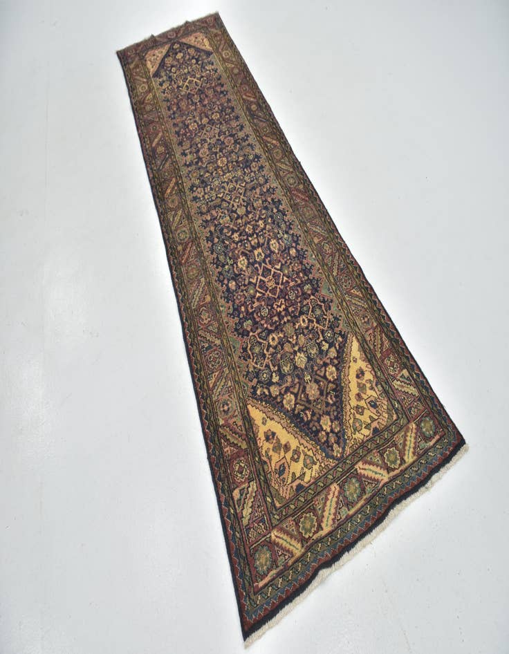 Detail image of 3' 5 x 10' 10 Hand Knotted Shahsavand Persian Wool Runner Rug