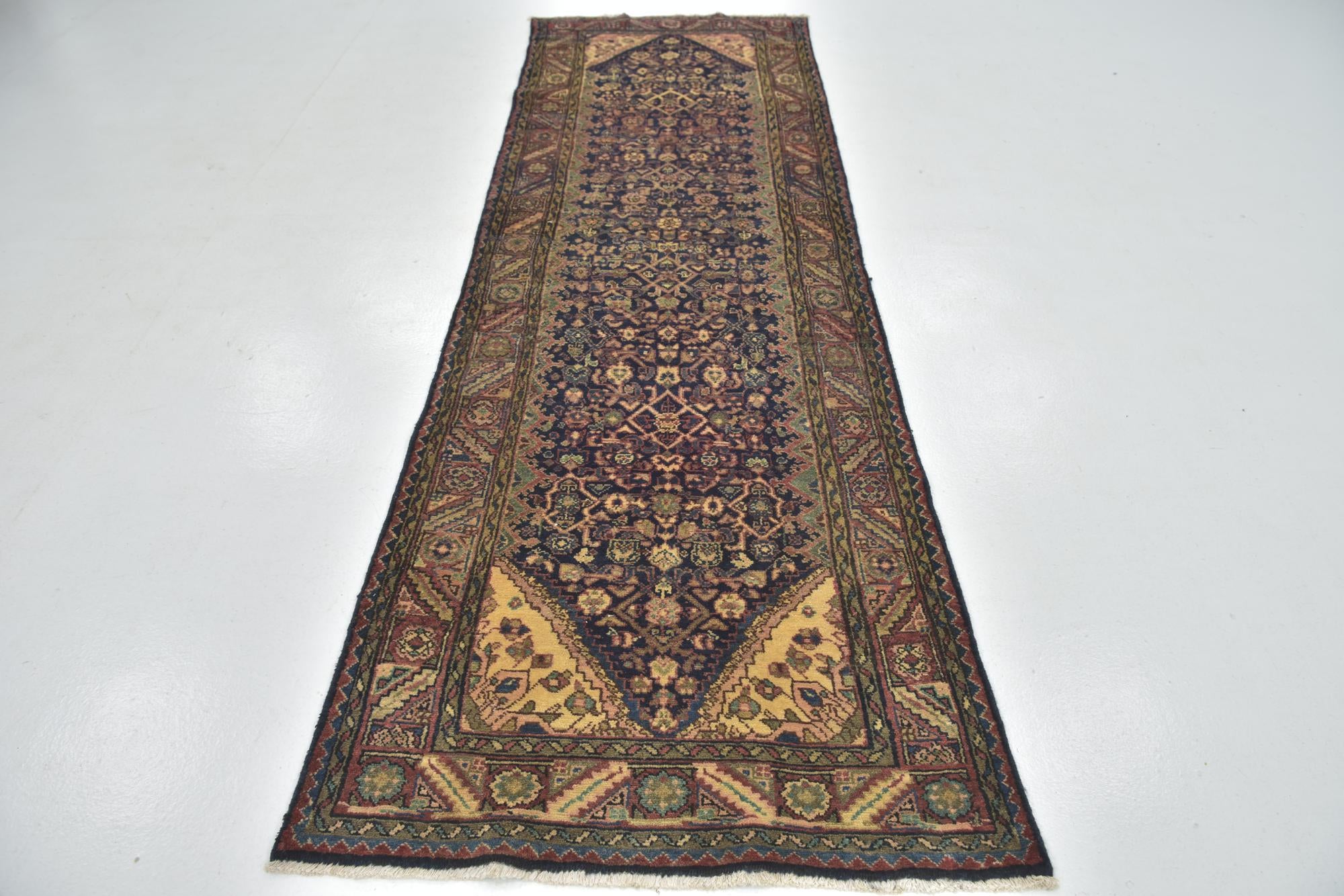 3' 5 x 10' 10 Hand Knotted Shahsavand Persian Wool Runner Rug