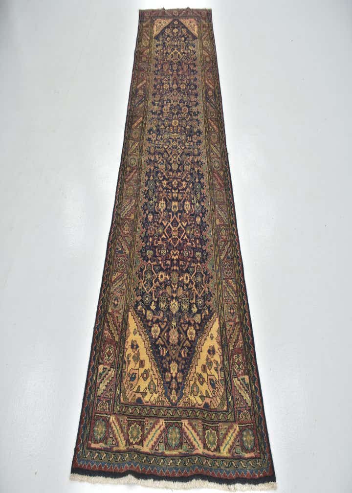 3' 5 x 10' 10 Hand Knotted Shahsavand Persian Wool Runner Rug