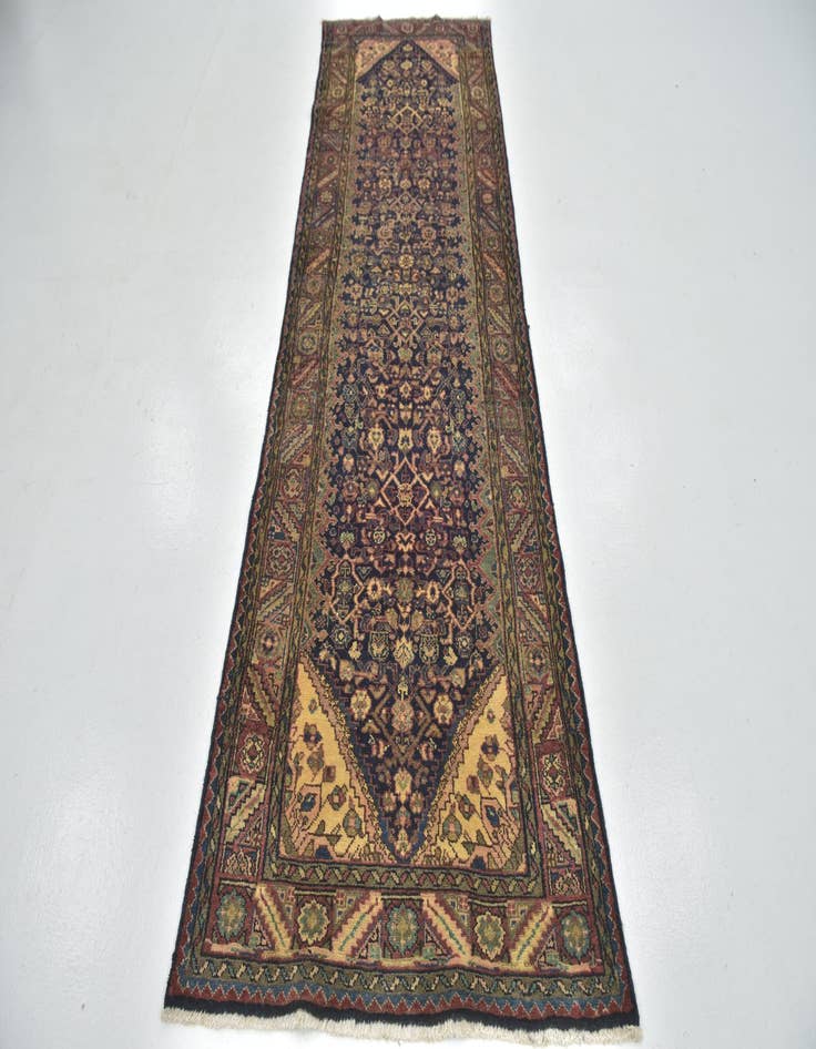 Detail image of 3' 5 x 10' 10 Hand Knotted Shahsavand Persian Wool Runner Rug
