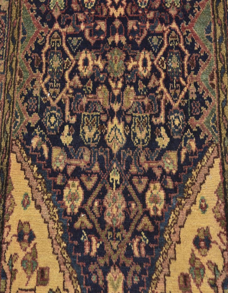 Detail image of 3' 5 x 10' 10 Hand Knotted Shahsavand Persian Wool Runner Rug
