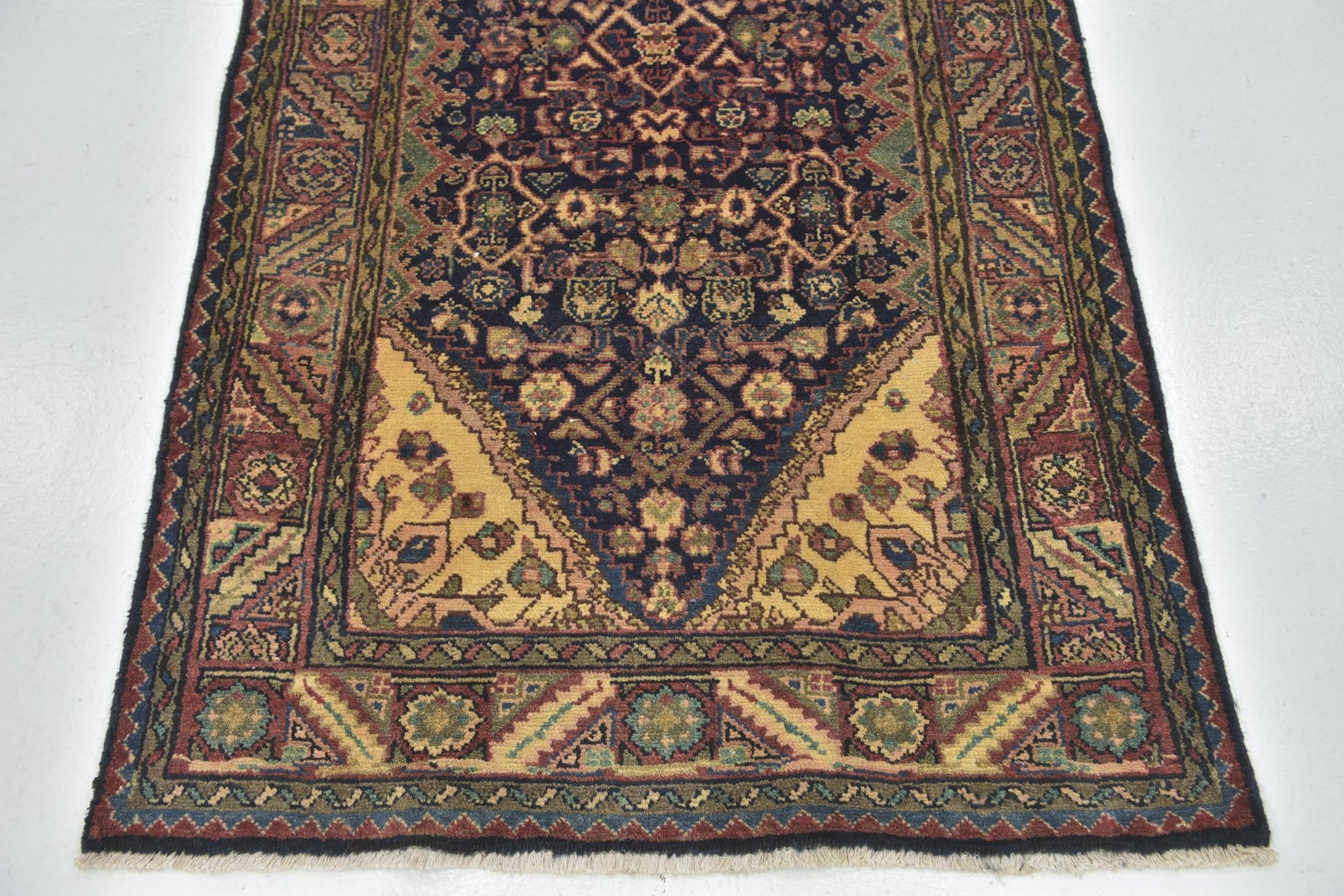3' 5 x 10' 10 Hand Knotted Shahsavand Persian Wool Runner Rug